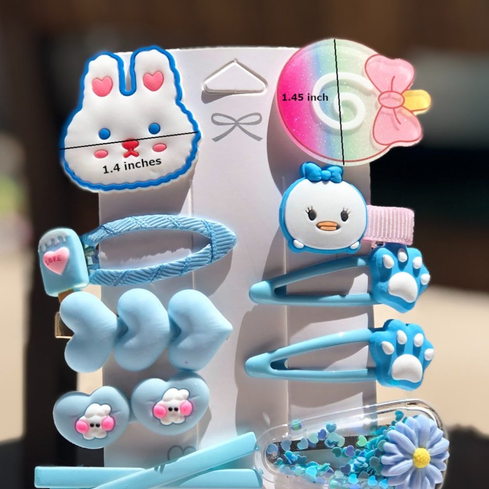 70PCS Girls Hair Clips Hairpins Kids Cute Accessories Flower - Picture 3 of 11